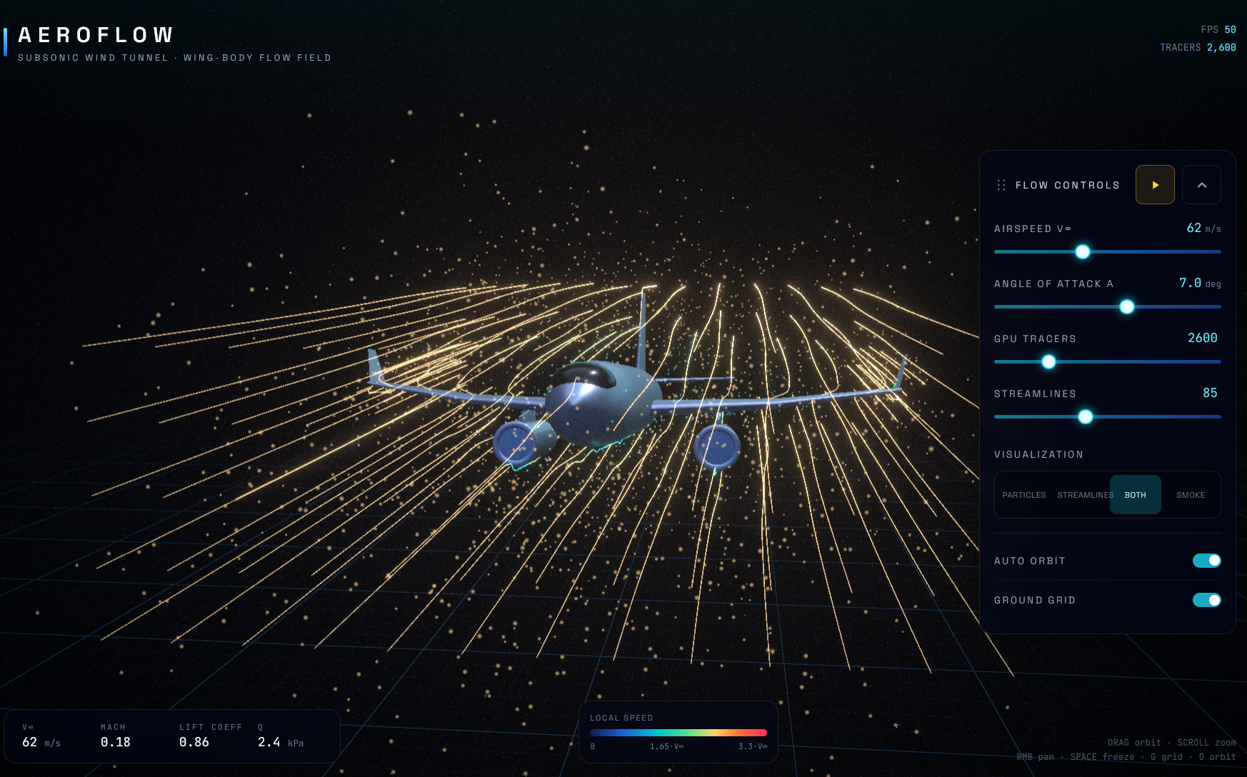 Refined airliner wind tunnel