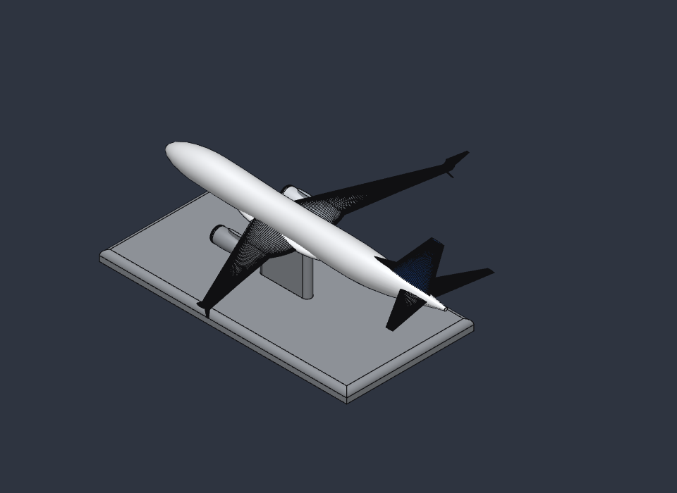 The 1:500 wind-tunnel model on its strut and base plate